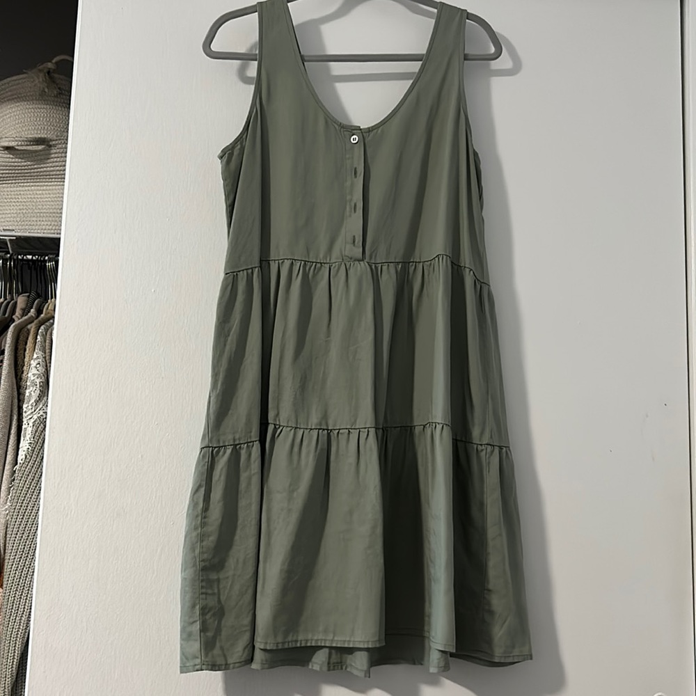 Olive green summer dress